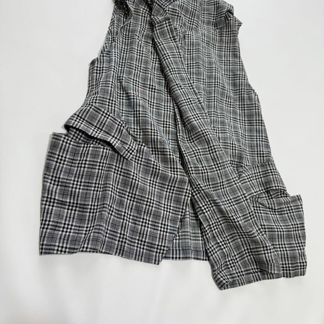 美品✨ センソユニコ 芽風 メフウ チュニックワンピース 変形チェック アシメ