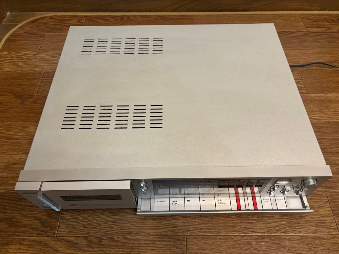 AKAI カセットデッキ GX- F91 シルバー&リモコン RC-91 現状品