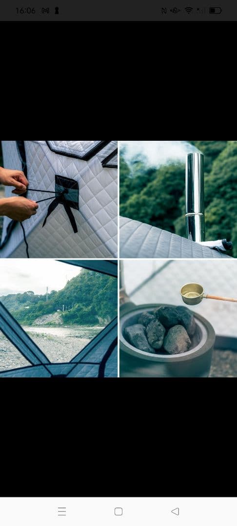 【新品未使用】PRO 防水 サウナテント white パノラマ