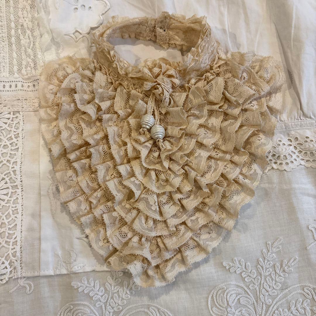 アンティーク♡アンティークレースの付け襟　フランスアンティーク