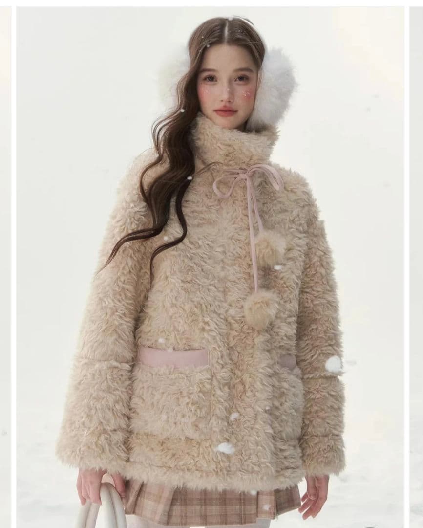 ファーコート ピンク リバーシブル　値下げ交渉受付ます