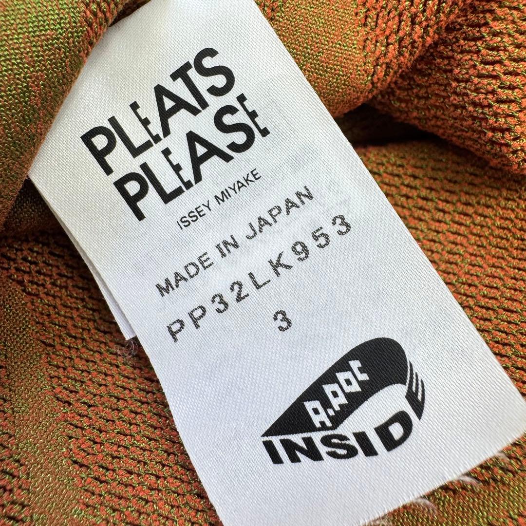 【人気】pleats please 半袖　カットソー　メッシュ　柄　サイズ3