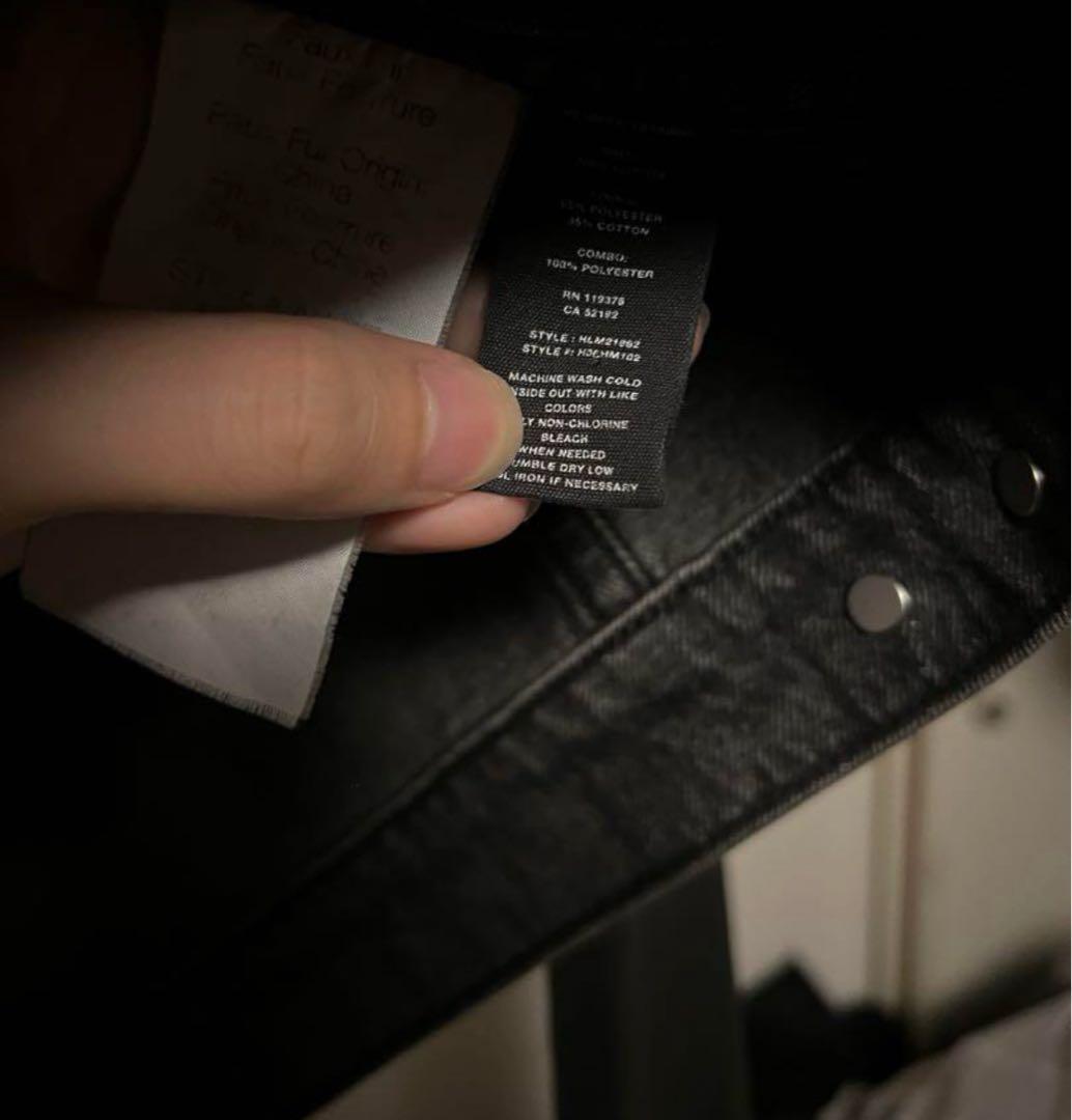 ジャケット・アウター Helmut Lang Fur Collar Wax Denim Jacket