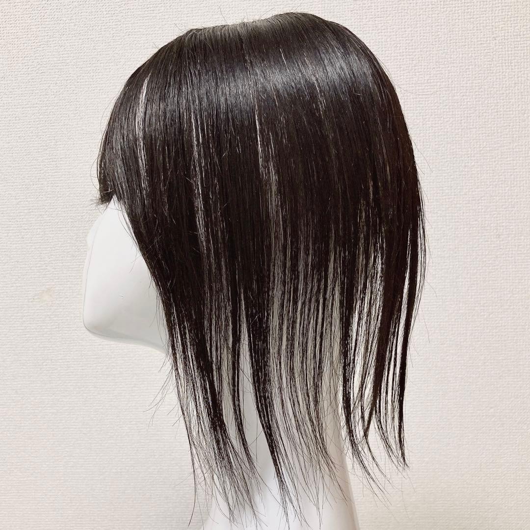 人毛100% ウィッグ ヘアピース ブラック 部分ウィッグ ミディアム ボブ 黒
