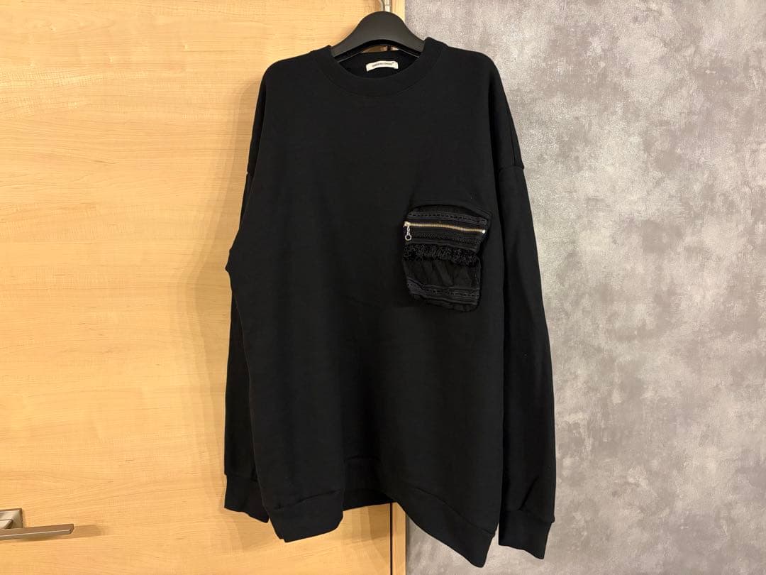 m*9様 UNDERCOVER トライバルフラシPKスウェット ブラック サイズ