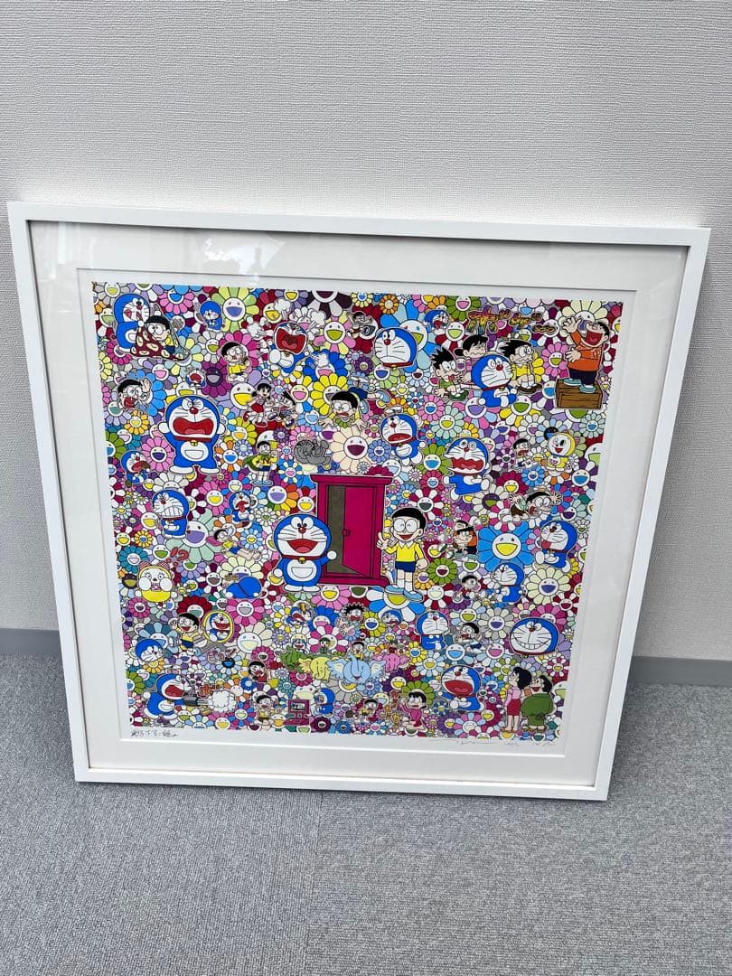 村上隆　TAKASHI MURAKAMI 額付きドラえもん どこでもドア