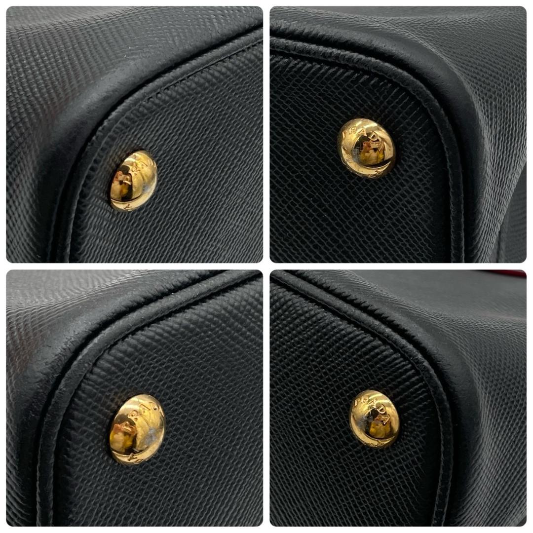 【超極美品】プラダ ダブルバッグ サフィアーノ トライアングルロゴ トートバッグ