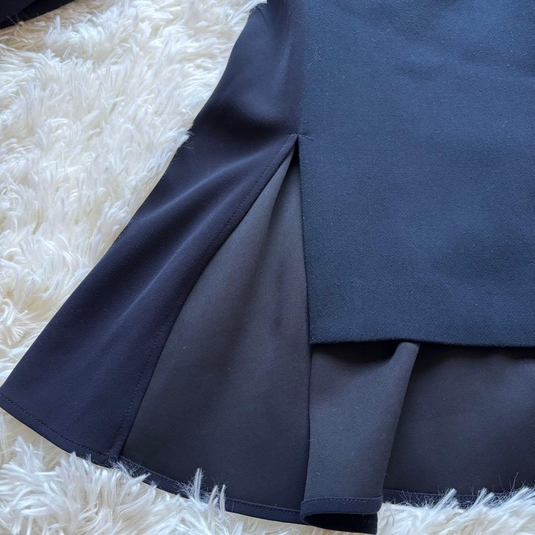 ENFOLD ダブルクロス ベストコンビ プルオーバー ネイビー M