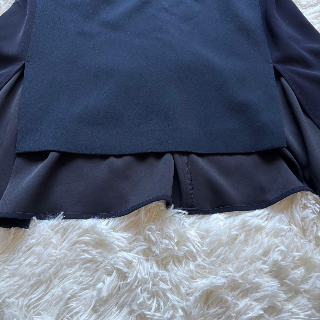 ENFOLD ダブルクロス ベストコンビ プルオーバー ネイビー M