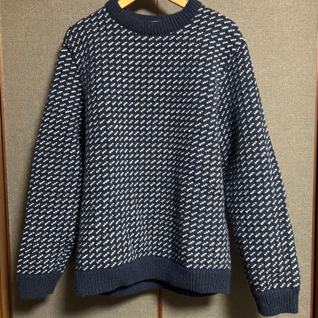 L.L.Bean バーズアイ ニット ネイビー