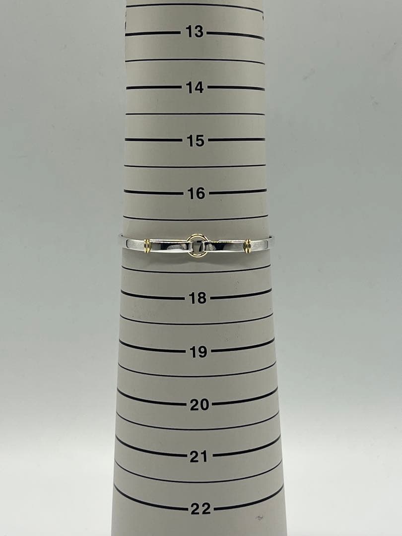 ティファニー TIFFANY サークルフック バングル SV YG コンビ