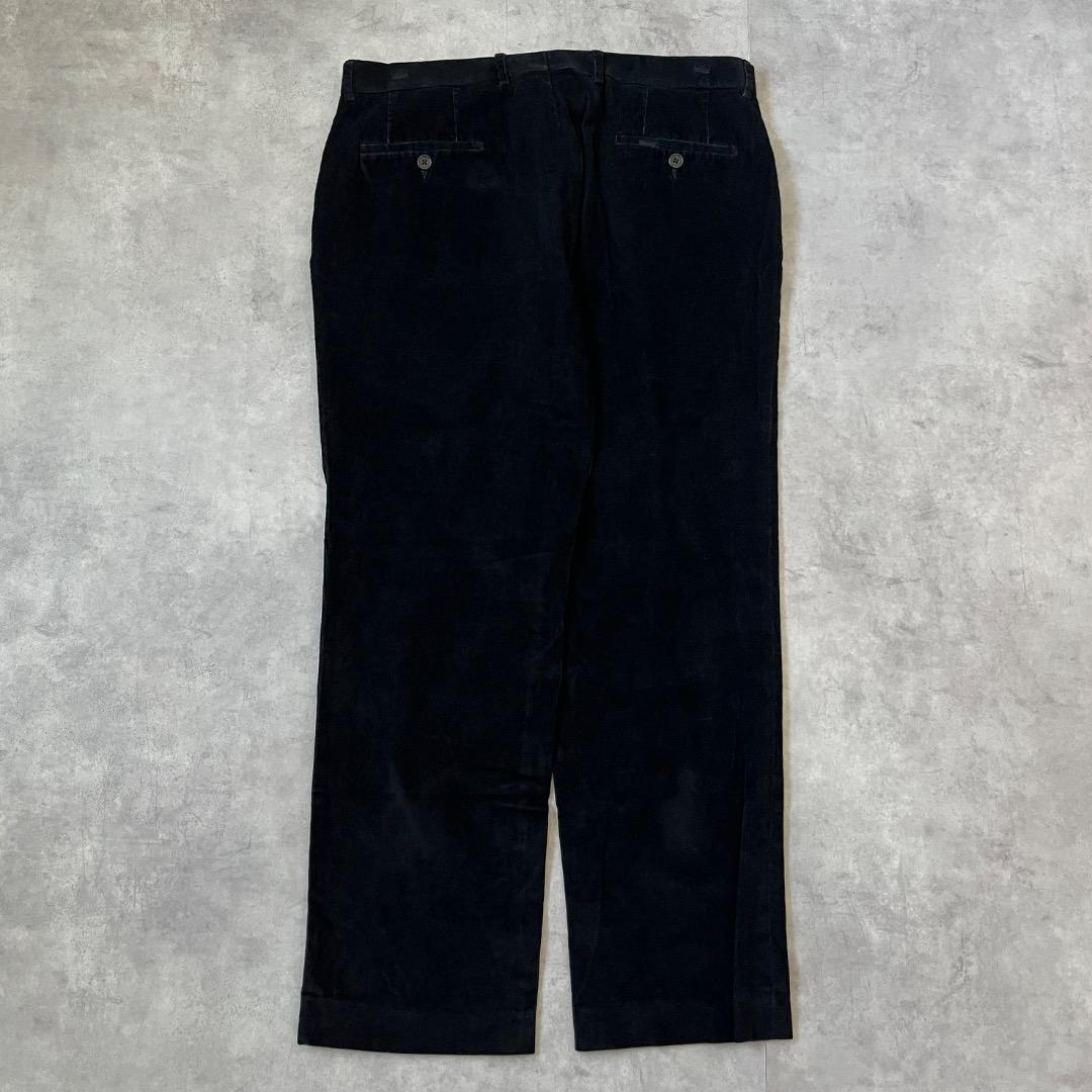 ローレン ラルフローレン W34 ポロチノ コーデュロイ 古着 黒 17809