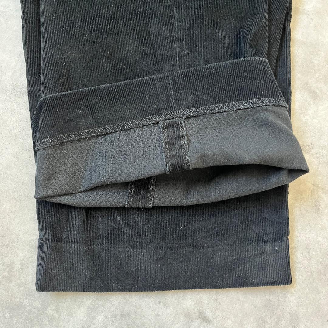 ローレン ラルフローレン W34 ポロチノ コーデュロイ 古着 黒 17809