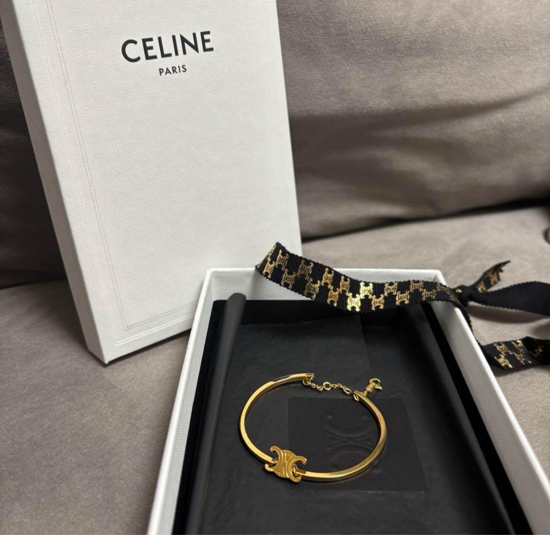 CELINE ゴールド バングル