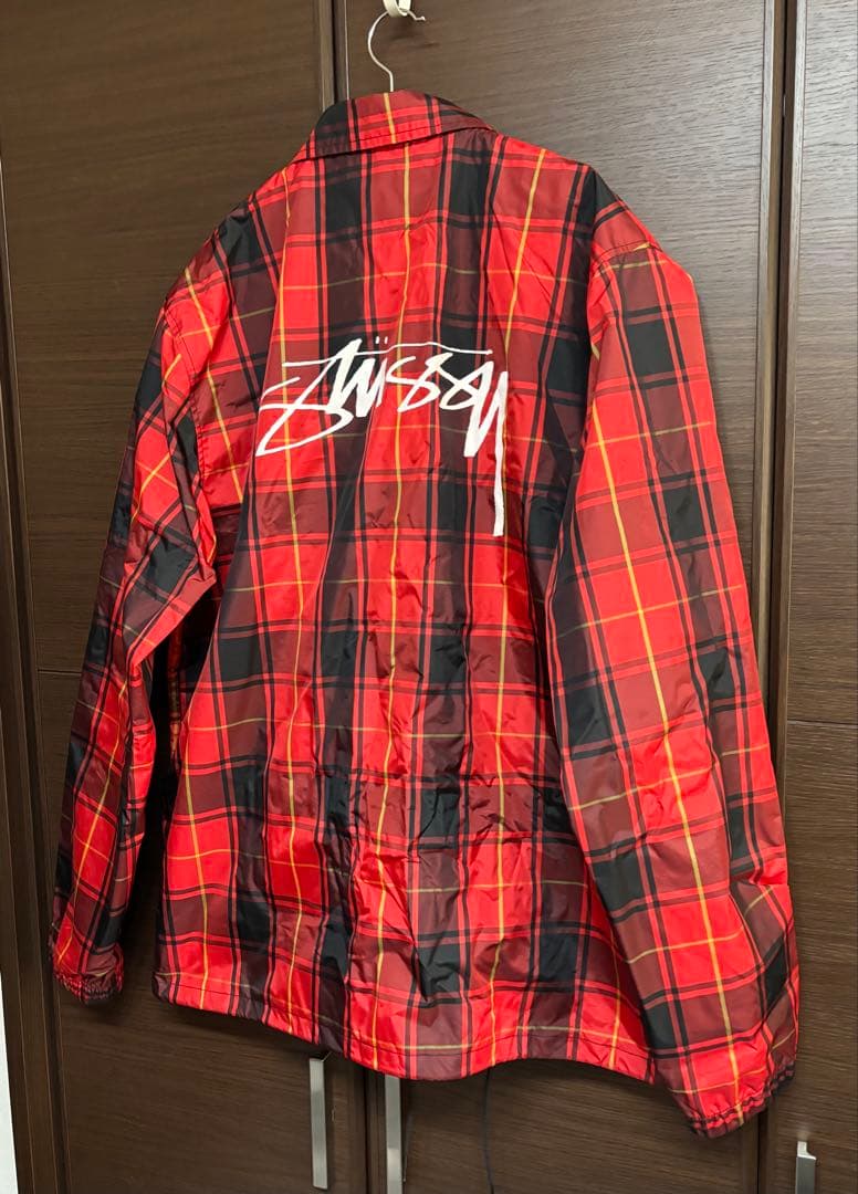 Lサイズ タータンチェック コーチジャケット STUSSY ステューシー 美品