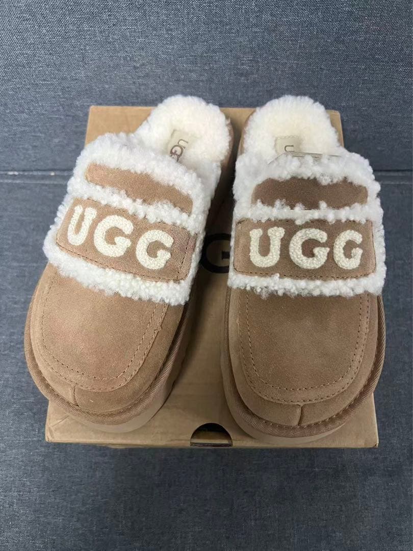 UGG ムートンブーツ 37サイズ ベージュ 厚底 23.5cm