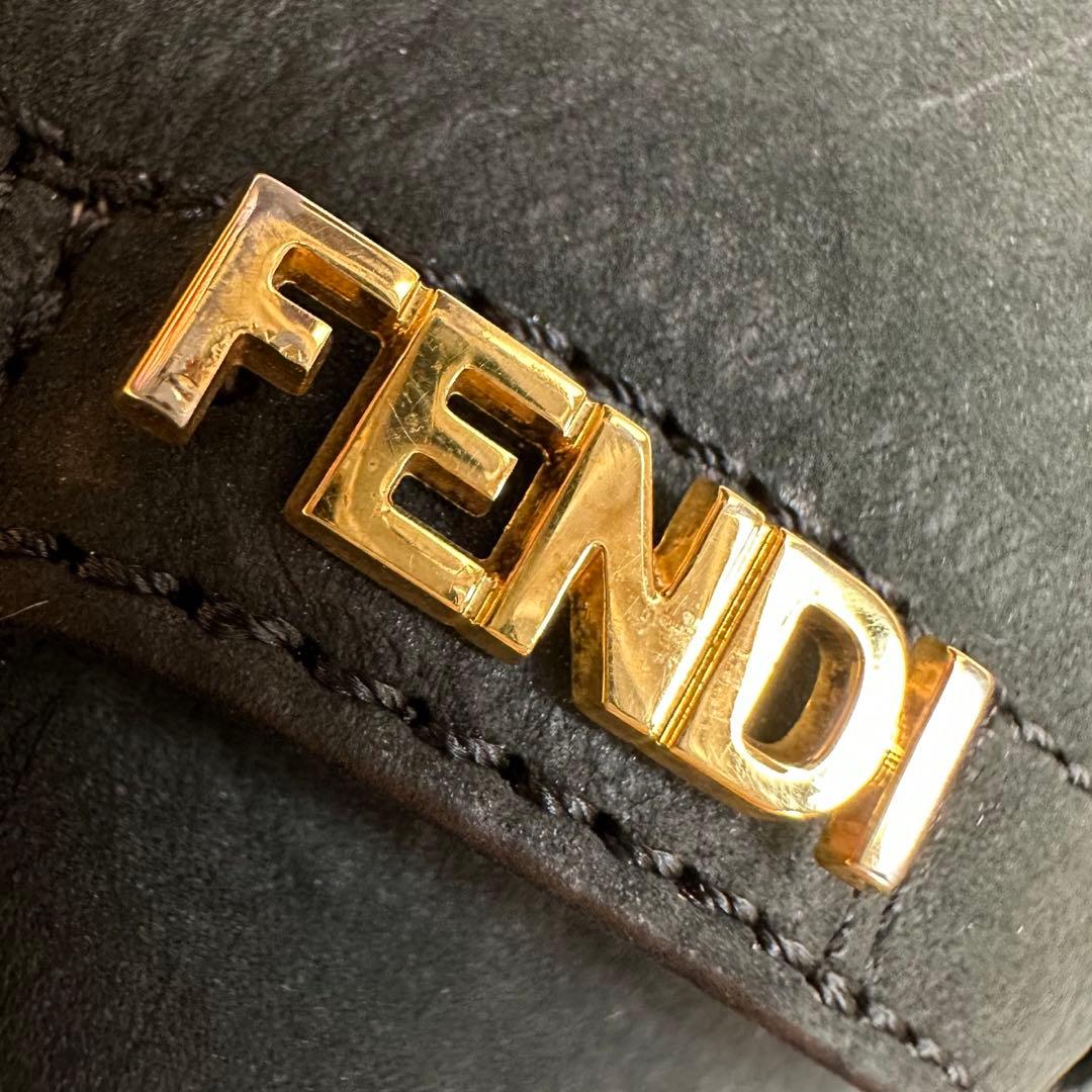美品✨FENDI フェンディ ウェッジソール ブーティ ブーツ ロゴ金具 37