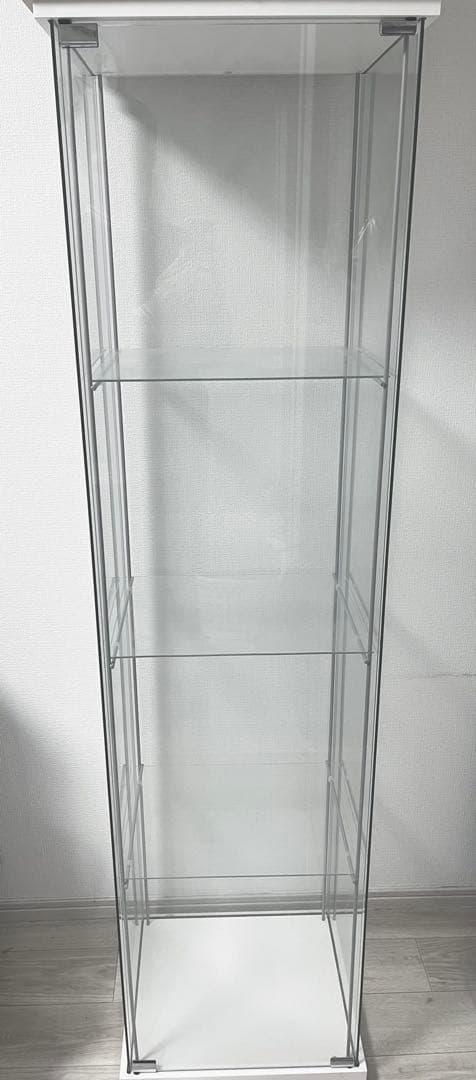 IKEA　イケア　デトルフ　ガラス扉キャビネット　ホワイト