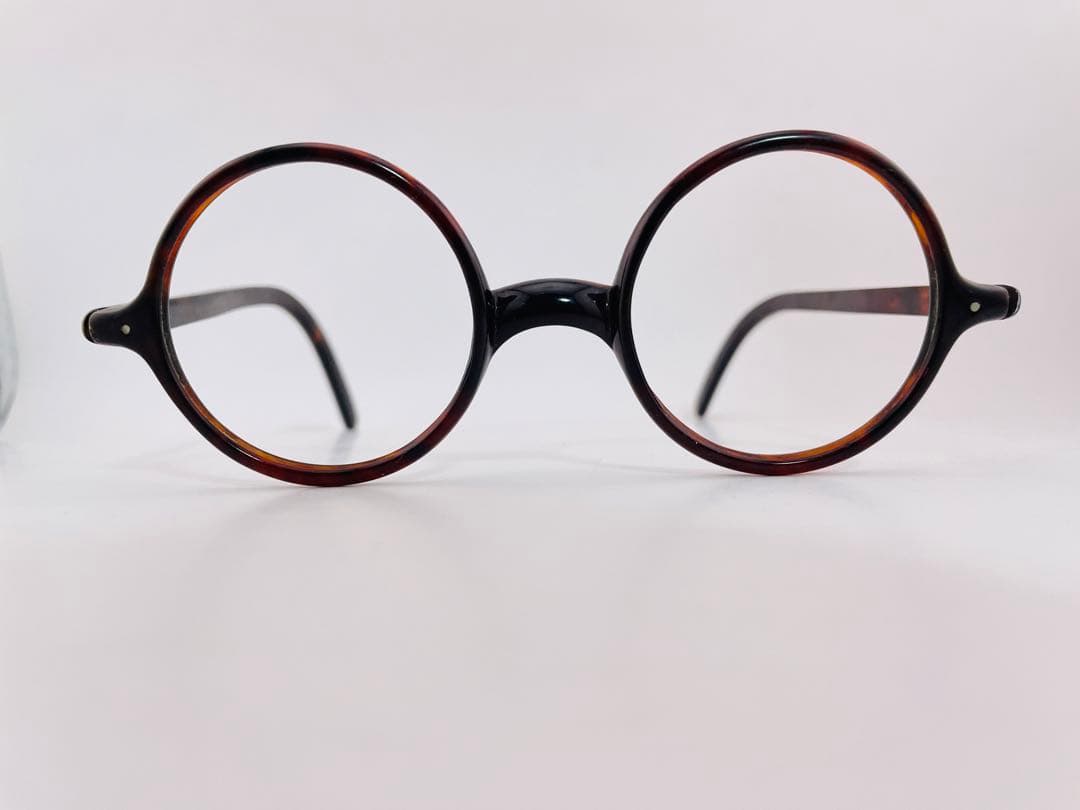 ❤️NO1 本鼈甲 日本製 ビンテージ メガネ フレーム 超希少 人気　丸レンズ