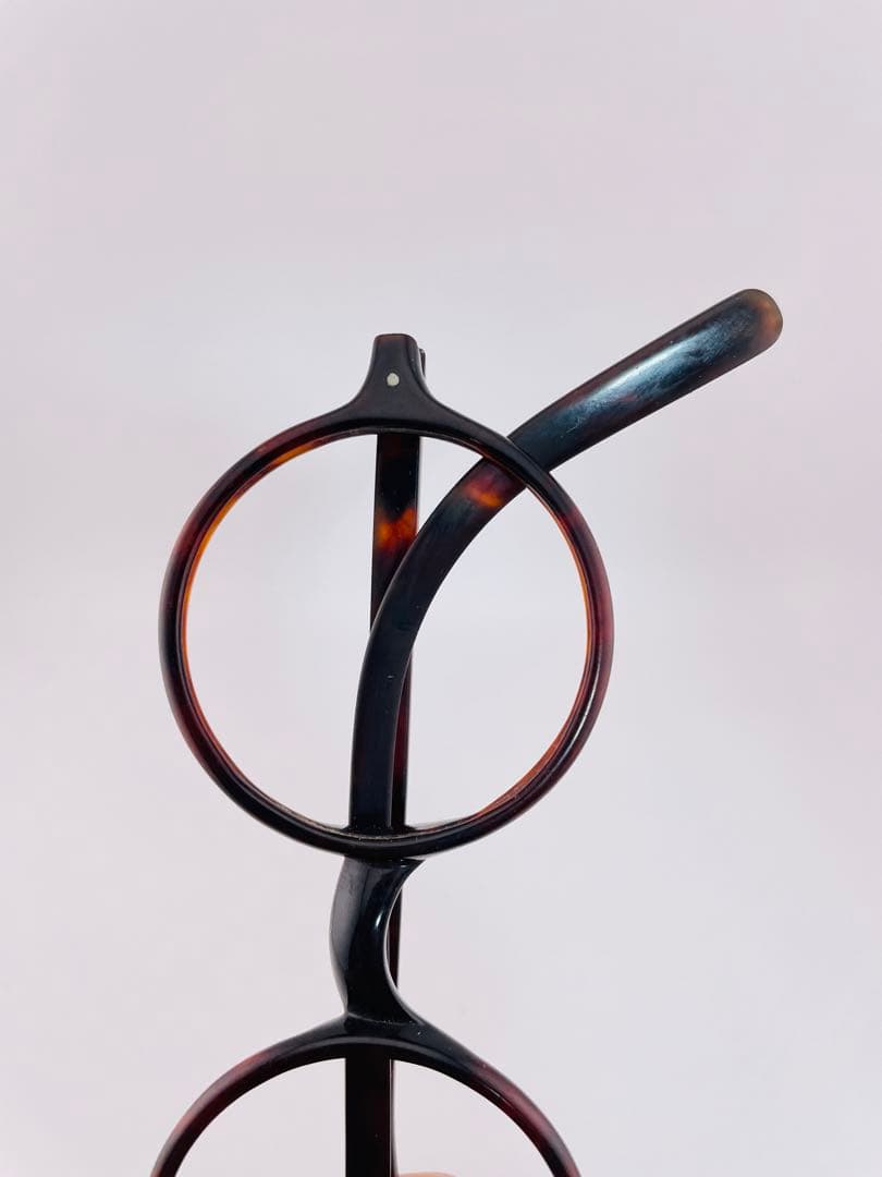 ❤️NO1 本鼈甲 日本製 ビンテージ メガネ フレーム 超希少 人気　丸レンズ