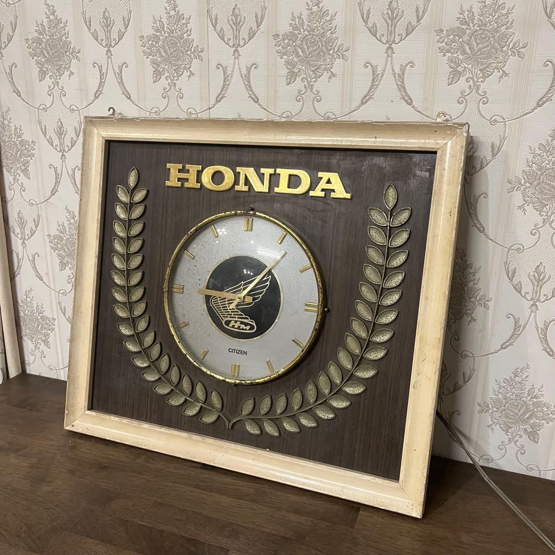 【アンティーク】当時物 HONDA ホンダ 壁掛け時計 店頭用 ノベルティ 希少