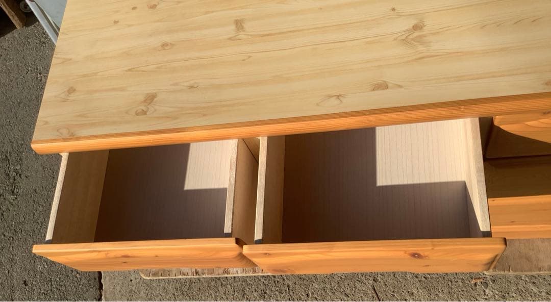 ヒョンオク 木製3段チェスト クリミール 8杯 アイクラフト