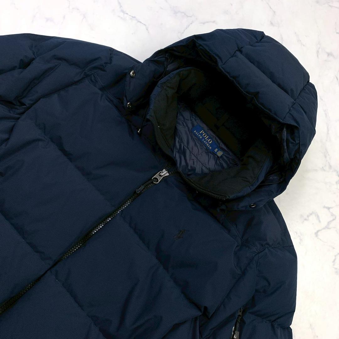 ポロラルフローレン ダウンジャケット 2way 肉厚 ネイビー XL　D987
