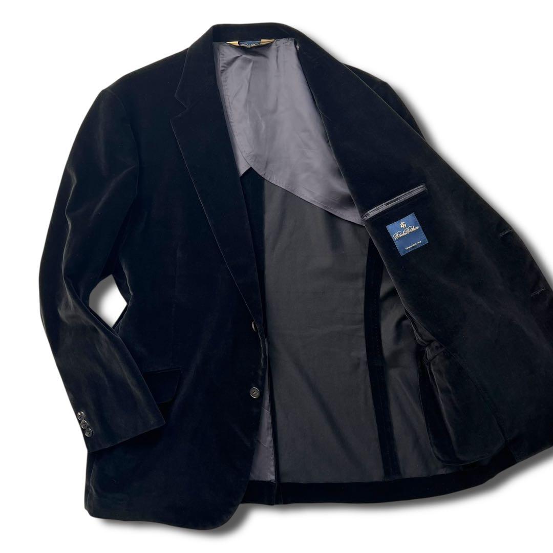 美品 ブルックス ブラザーズ ベロア テーラード ジャケット 44 大きいサイズ