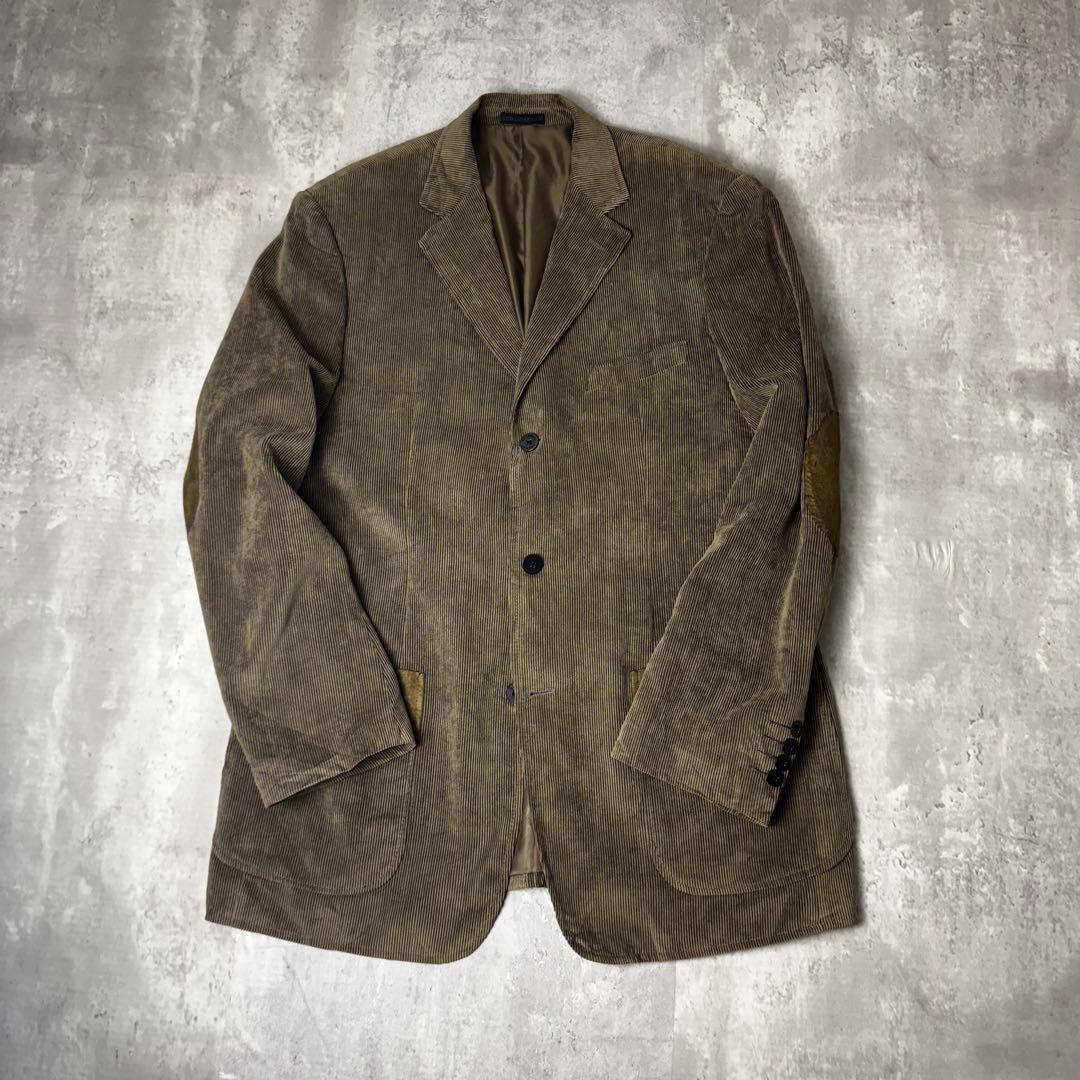 GIORGIO ARMANI エルボーパッチ コーデュロイ 3Bジャケット 54