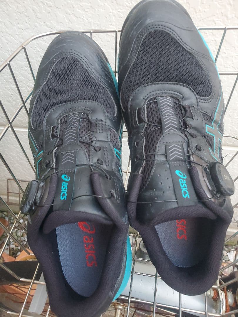 asics 安全靴 ブラック/ターコイズ