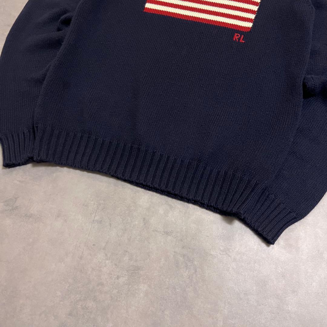トップス Ralph Lauren American flag knit USA made