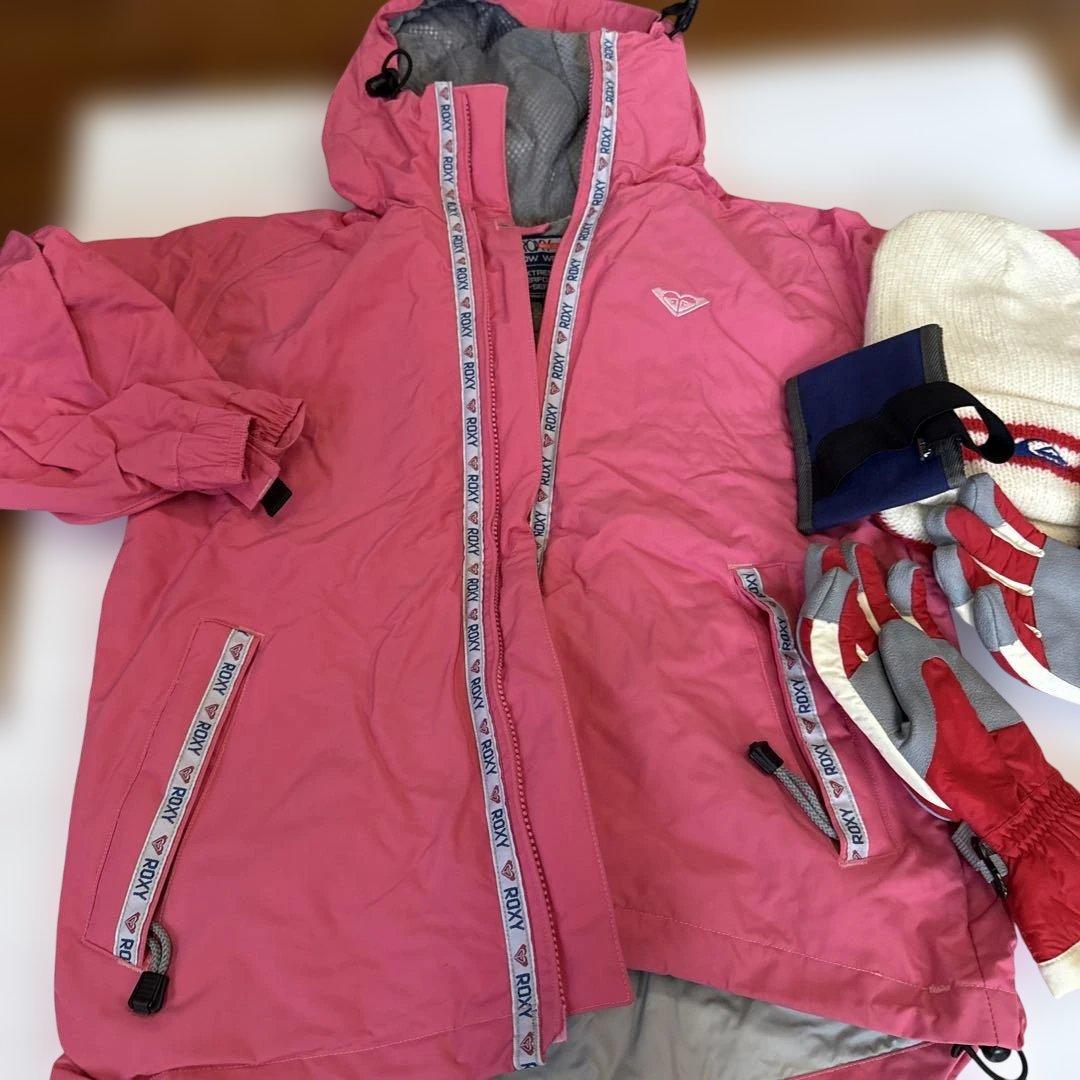 ROXY スキーウェア 女性用 上下セット カードケース手袋付き