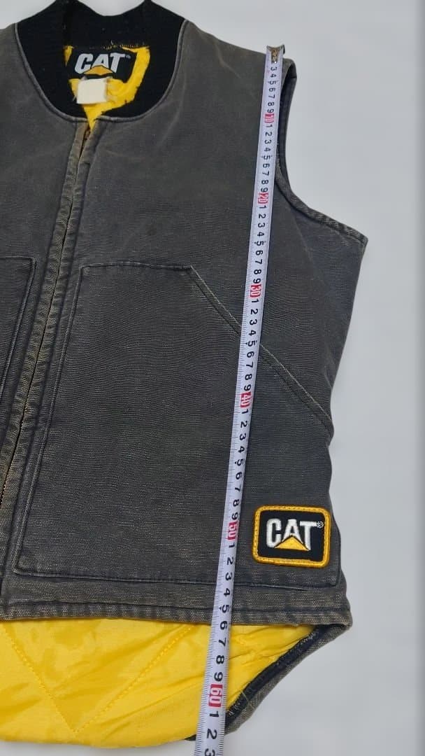 CAT(キャタピラー) ダック地 黒ワークベスト80s90sビンテージ
