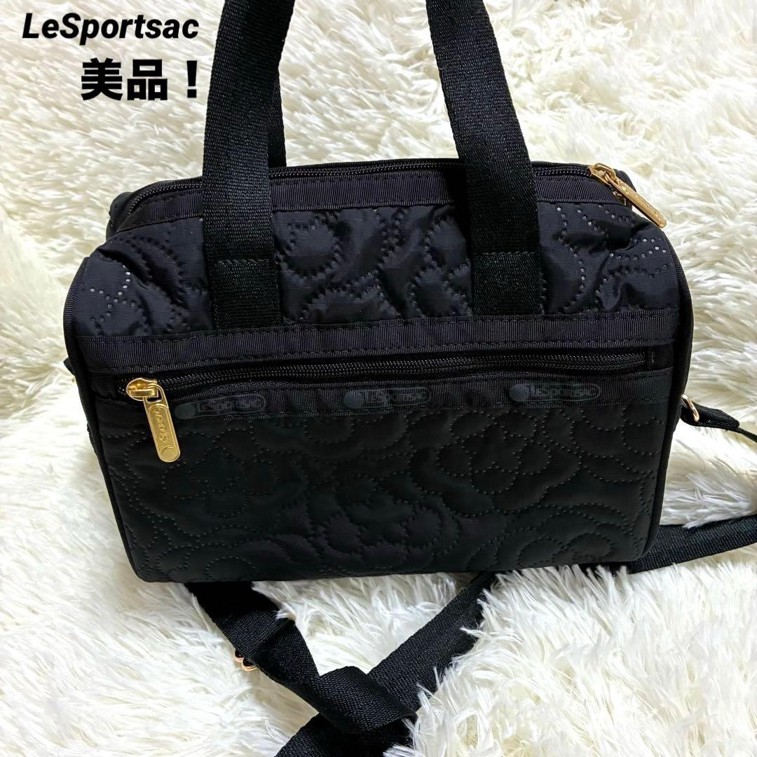 美品　レスポートサック　ブロッサムミニボストン　ハンドバック　ショルダー　黒