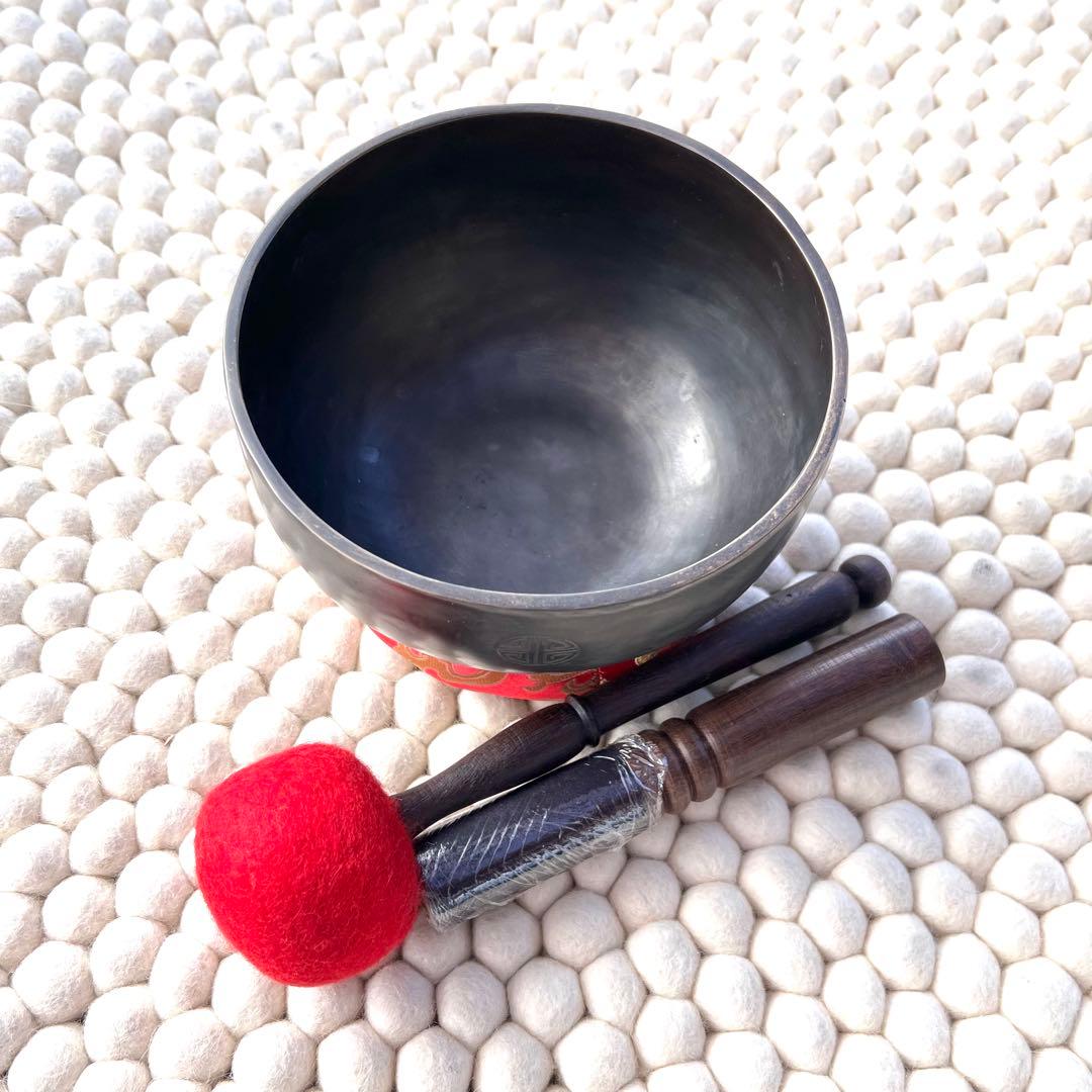 フルムーン アンティークブラック17cm C音 シンギングボウル 新色