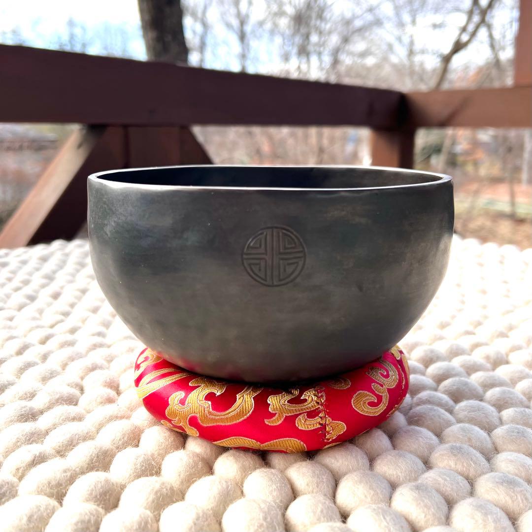 フルムーン アンティークブラック17cm C音 シンギングボウル 新色