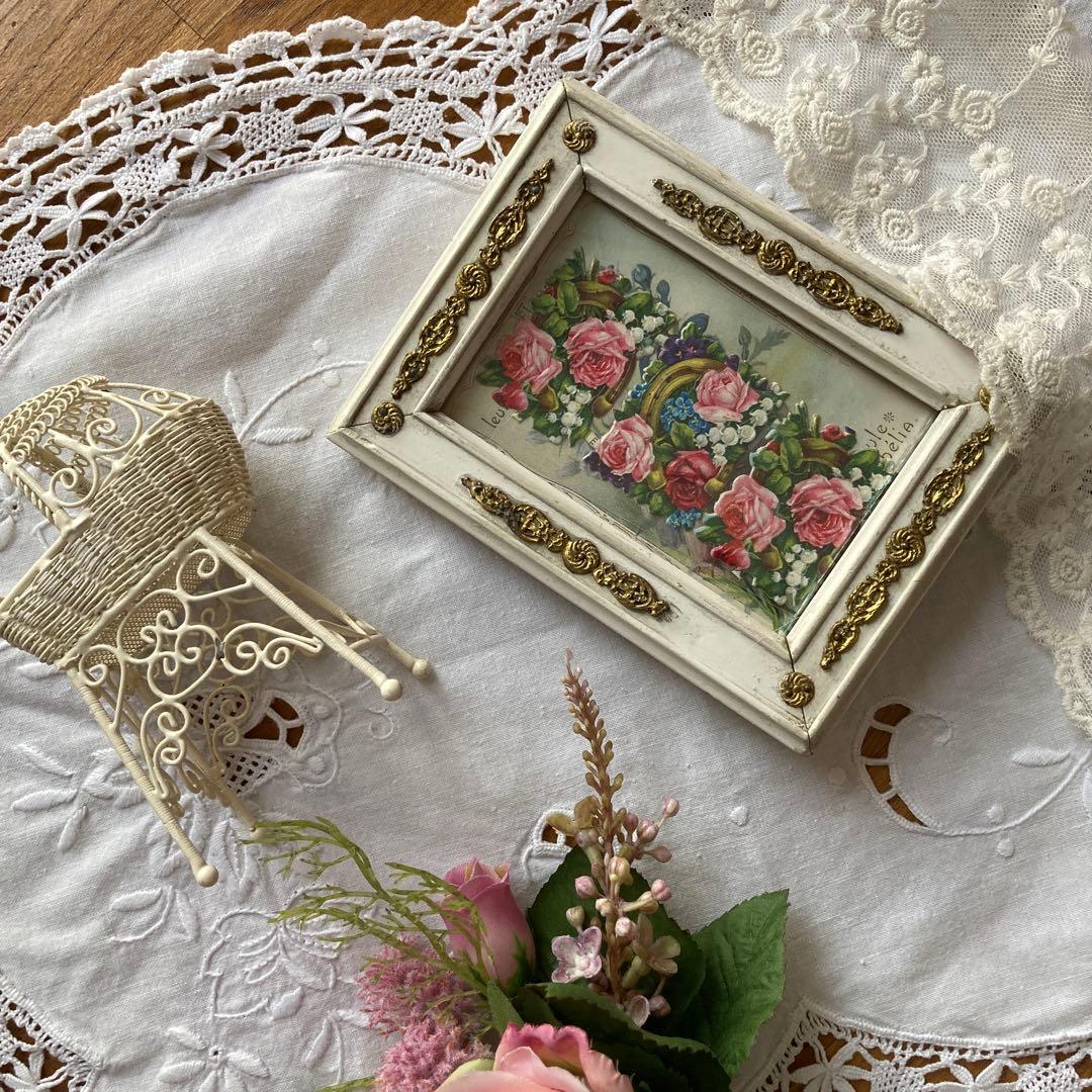 ♪フランスアンティーク　金の装飾が素敵なフォトフレーム 写真立て
