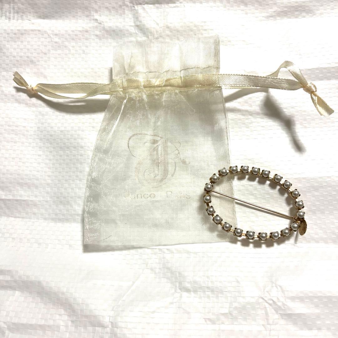 Junco Parisジュンコパリ パール　オーバル　ブローチ　IENA