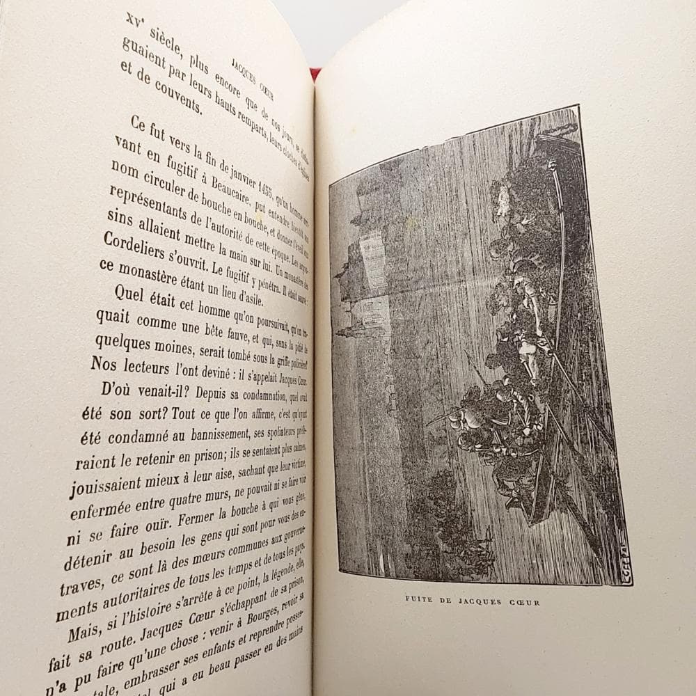 アンティークブック　フランス　挿画入　洋書　古書　インテリア