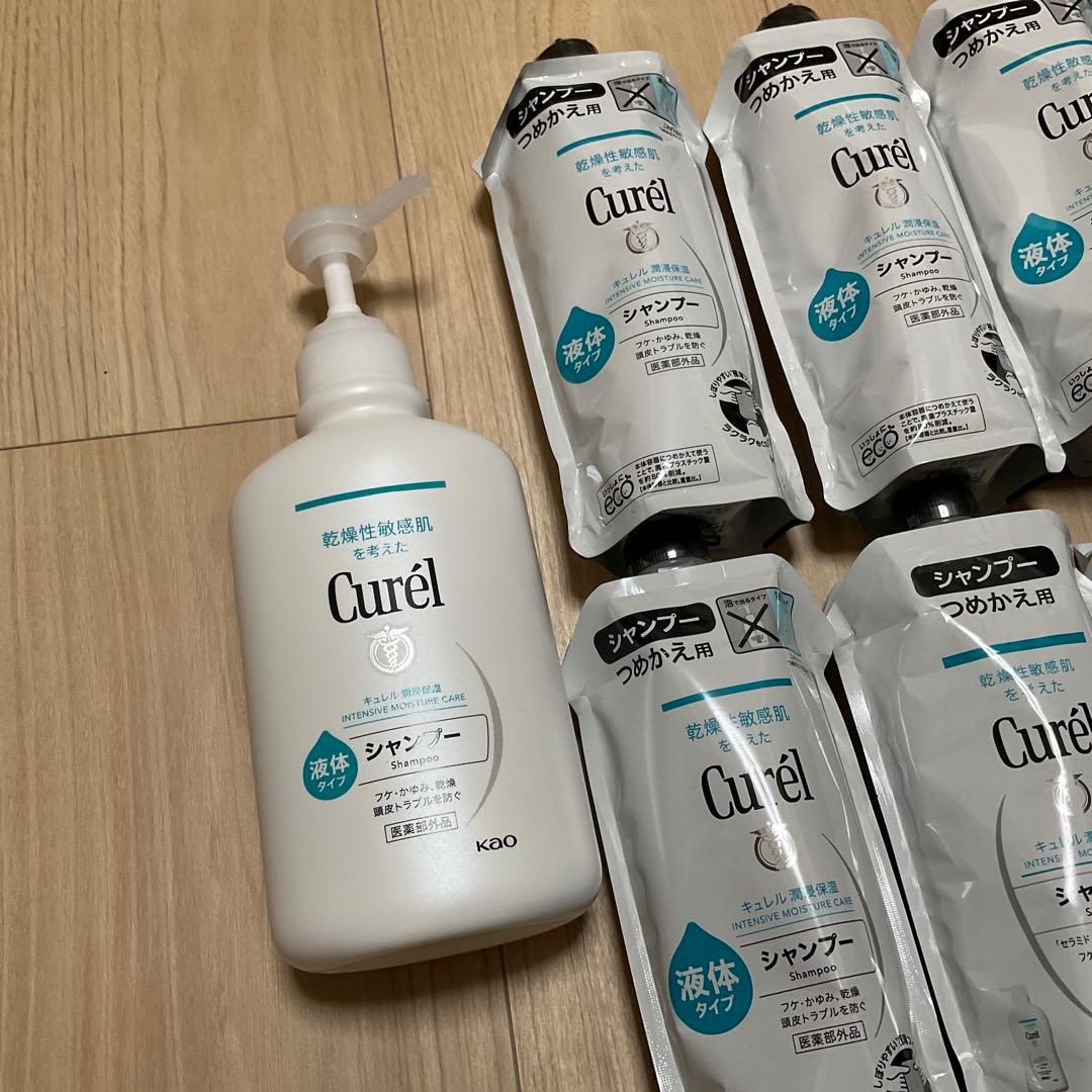 キュレル　シャンプー　液体タイプ　Curel 詰め替え用14セット+本体（※）
