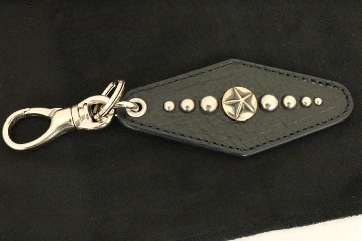 24SS【新品】☆CALEE：シルバー925　スターコンチョ　レザーキーリング