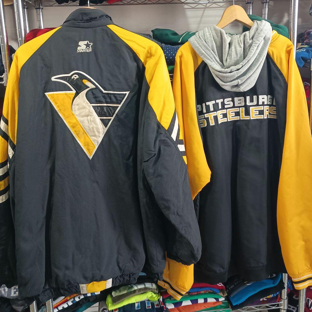 USA古着ヴィンテージ まとめ売り6枚NFL NHLなど 中綿ナイロンジャケット