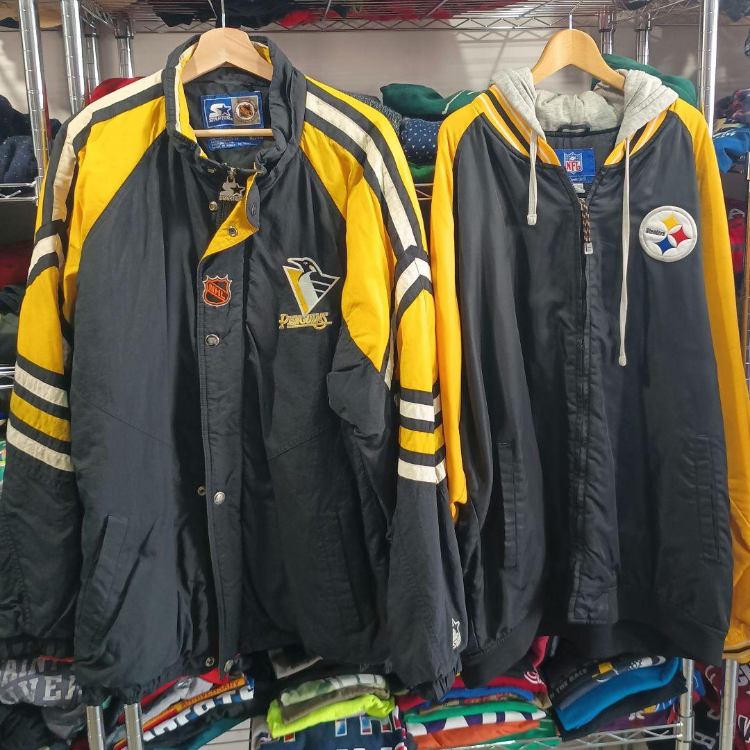 USA古着ヴィンテージ まとめ売り6枚NFL NHLなど 中綿ナイロンジャケット