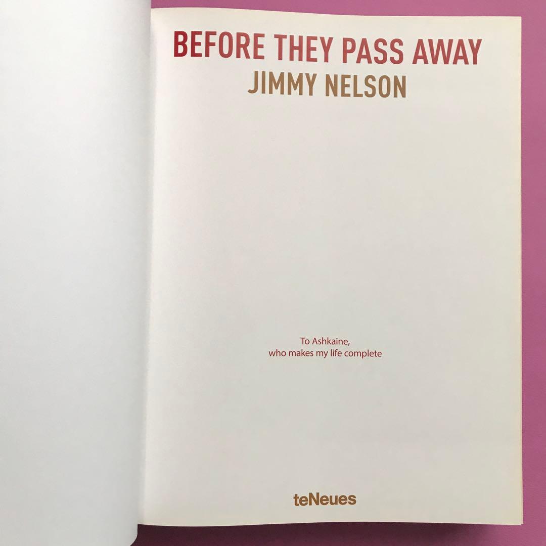 洋書 BEFORE THEY PASS AWAY JIMMY NELSON