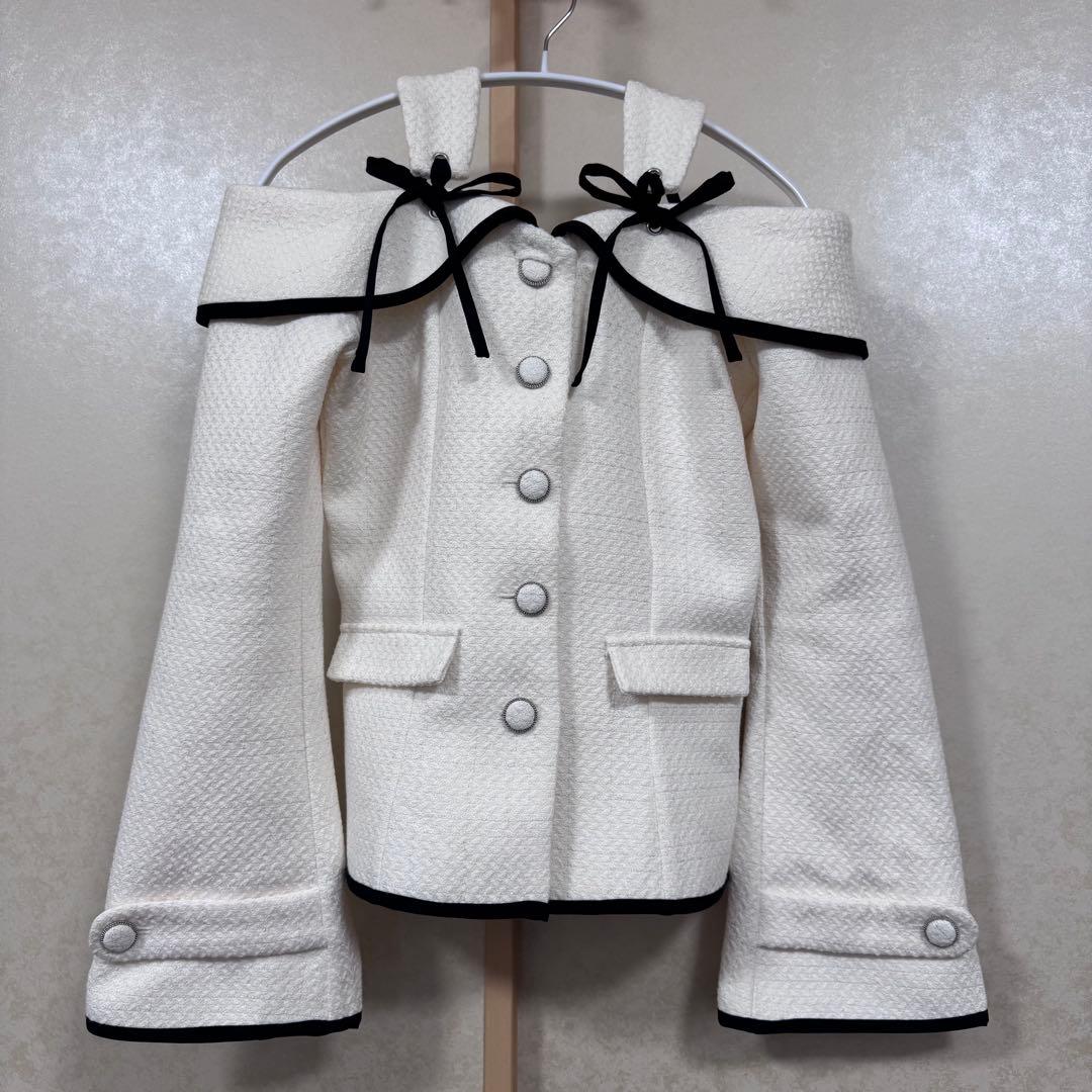 Darich ボンディングツイードオフショルチュニック IVO S ダーリッチ