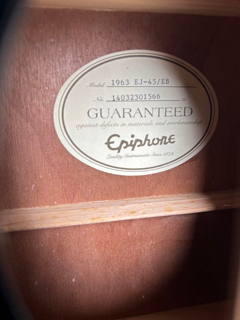 Epiphone EJ-45/EB アコギ 美品 ブラック 2014年製