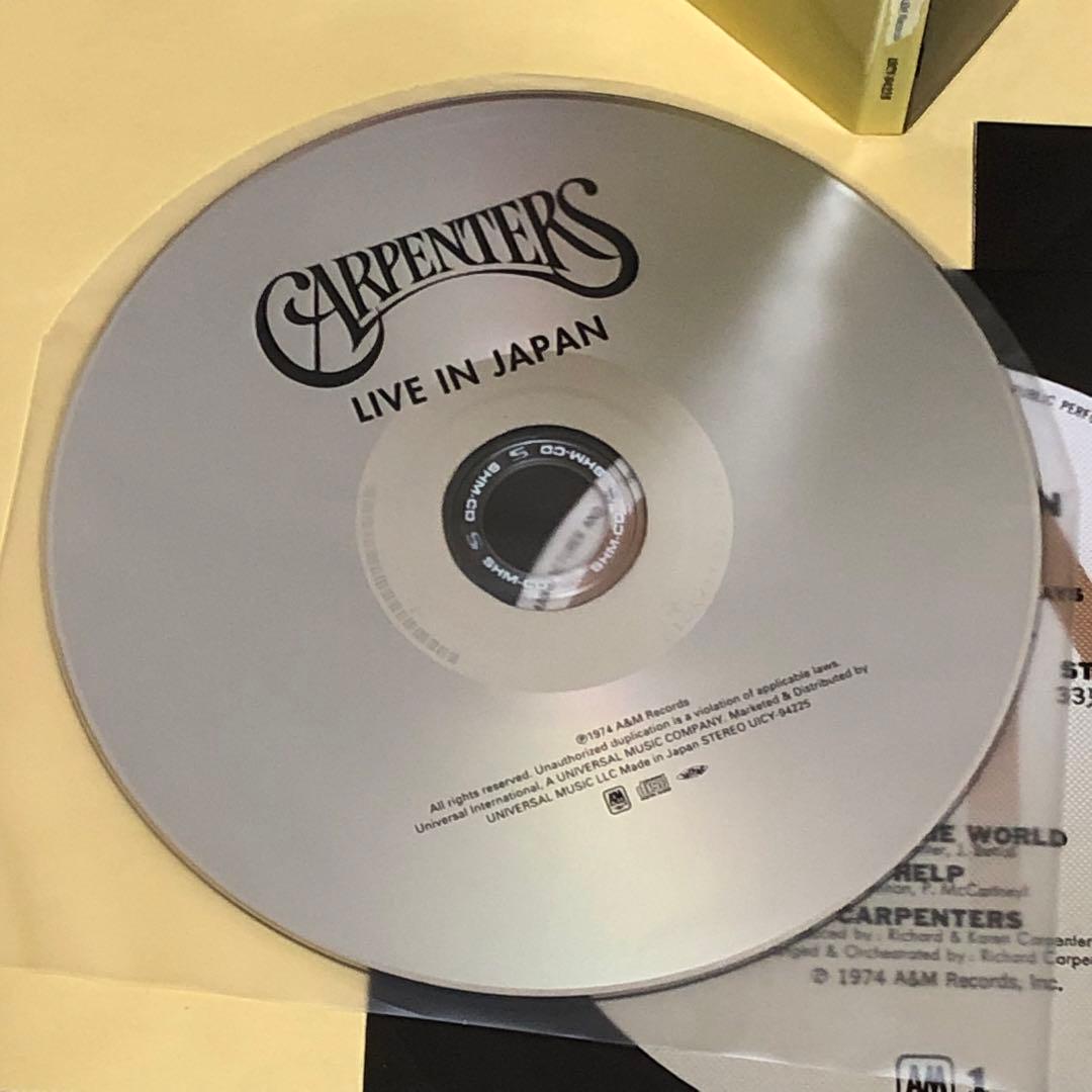 カーペンターズ●紙ジャケSHM-CD●ライヴ イン ジャパン(レーベルカード付)