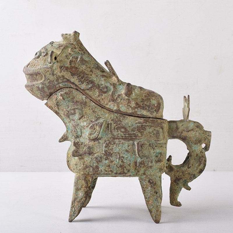 yoshi2000　中国　古銅青銅　獣面　ジコウ　觥　V R8280