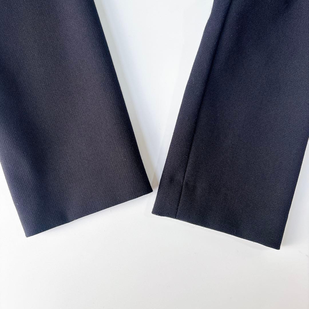 美品⁑エンフォルド　アシンメトリー Vネックブラウスプルオーバー　ネイビー　38