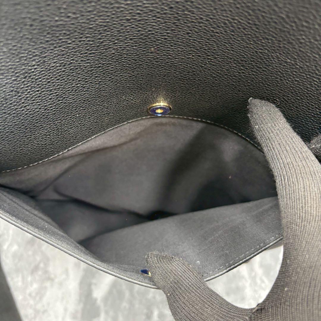 美品✨ポールスミス リュック インレイドストライプ シボ革 黒 現行